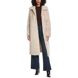 Noize Womens  Gabriela Sherpa Coat, White